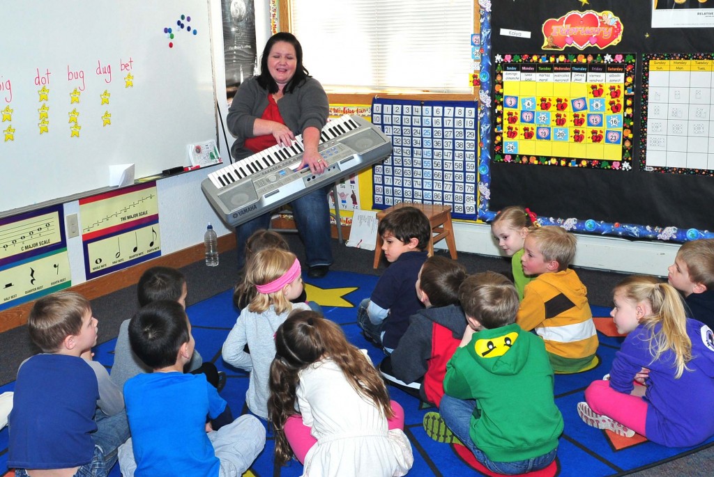 Music Teacher Teaching Preschoolers